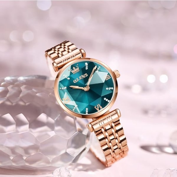Quartz watch, watch i rostfritt stål med liten diamanturtavla