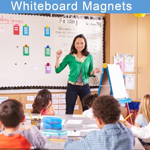 24 starka runda whiteboardmagneter, 3 cm kylskåpsmagneter för pyssel