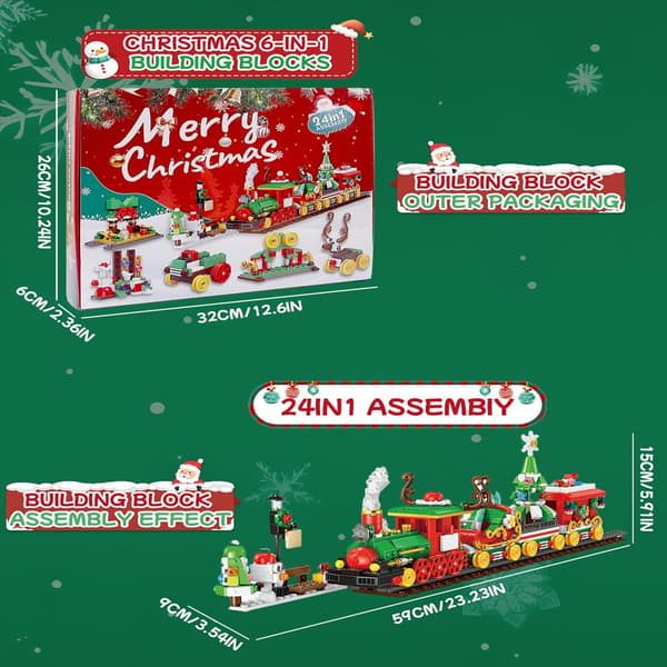 Julkalender 2025 - 24 dagars byggleksak för barn [JUN]