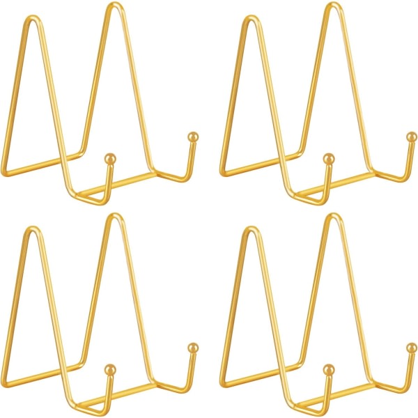 4-pack 4 tums displaystativ guldjärn staffli för brädhylla galt