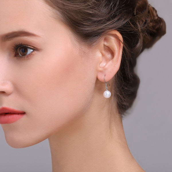 Kvinnors pärlörhängen Basic Hängande Drop Earrings Silver