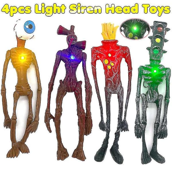 Siren Head Action Figure Sett, 4-delt Monstersamling [JUN]