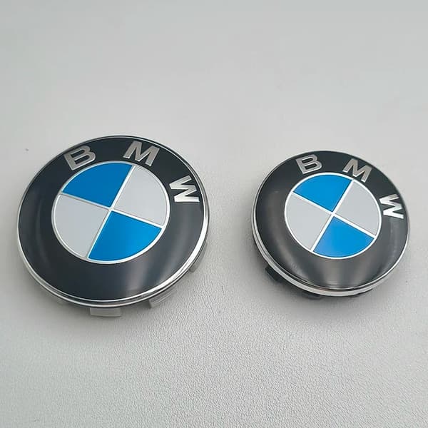 4-Pack BMW Center Caps / Wheel Hub Emblems 56mm Blå/Vit
