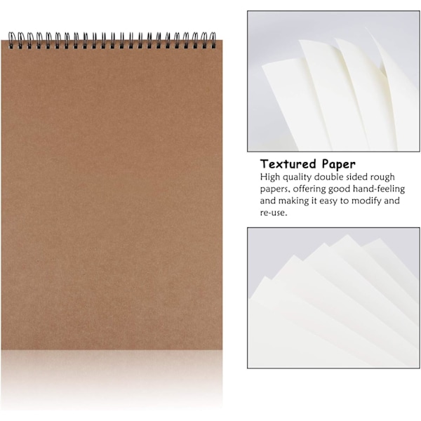 A4 Skitseblok med 60 Sider / 30 Ark 160gsm Tegnepapir [JUN]