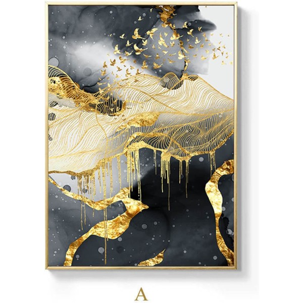 Premium Design set gyllene affischer och konsttryck med