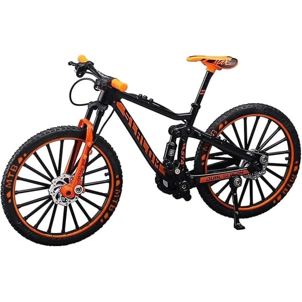 Mini 1:10 Legering Cykel Skalmodell Desktop Simulering Ornament Finger Mountain Bikes Toy (orange)