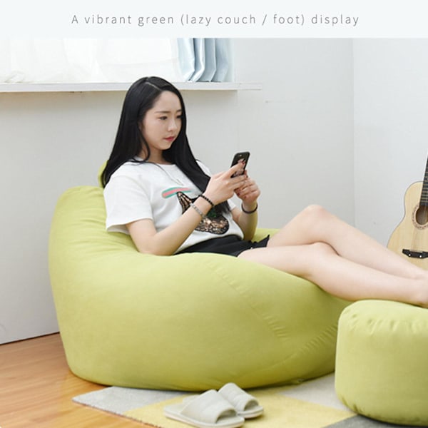 Inomhus/Utomhus Vuxen Beanbag Gaming Stol Extra Stor Beanbag Överdrag Grå Gray 450g