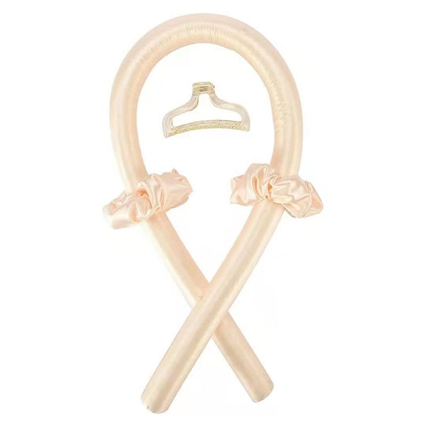 Satin Heatless Curling Set til Hår, Perfekte Krøller, Ingen Skader beige