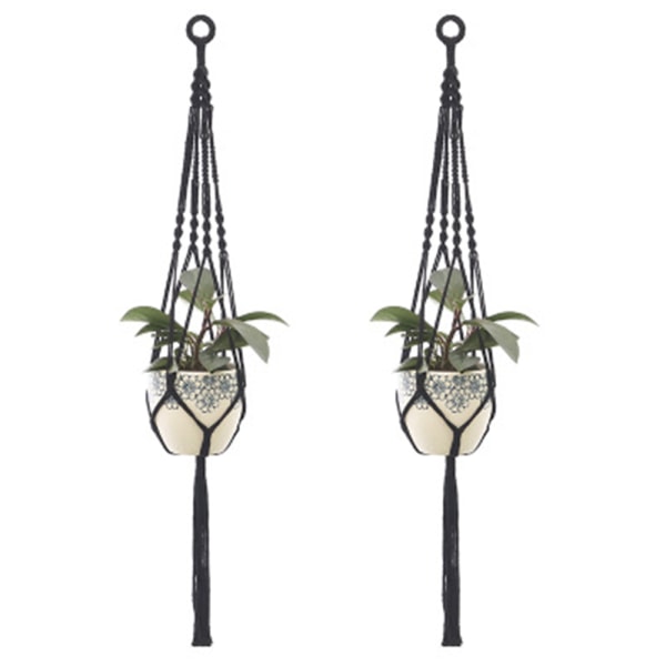 2st Macrame Plant Hangers Hängande Planterkorg, Stil 4