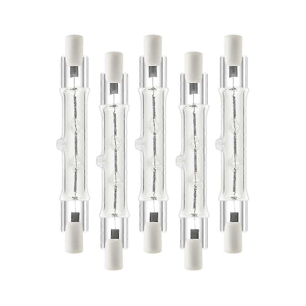 R7S 118mm 300W Halogen Linear Bulb, 5-Pack[JUN]