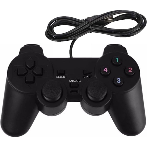 USB Wired Game Controller Pi Remote Controller Gamepad Gaming Joystick Dual Vibration Joypad