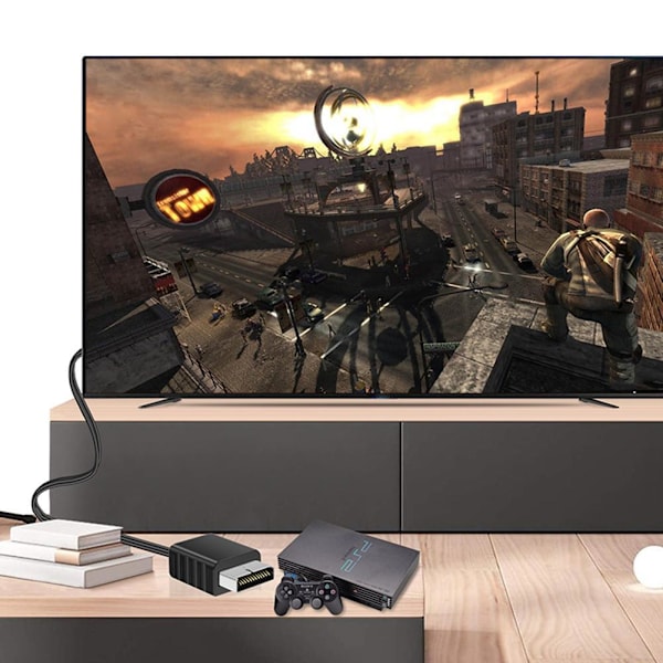för Playstation 2 PS2 till HDMI-kompatibel adapterkabel HD RCA AV