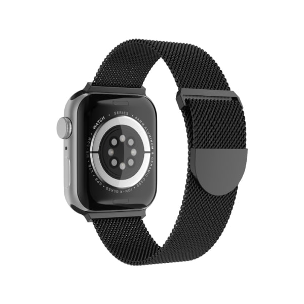 Apple Watch 42 / 44 mm Milanese Loop Metal Armbånd Sort 3-pak