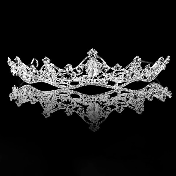 Bröllop tiara kvinnors kristallkrona med strass kam