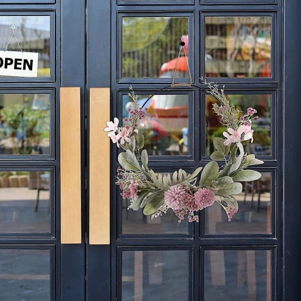 Kunstig Blomsterkrans for Dørdekorasjon Hele Året [JUN]