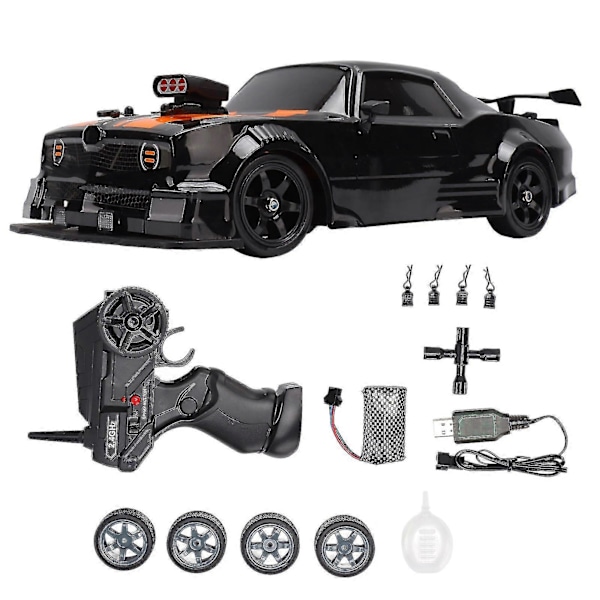 16A04 1/16 Fjernstyrt Driftbil Simulering Firehjulsdrift LED-lys Fjernstyrt Lekebil