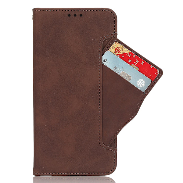 Fairphone 5 Etui - Anti-ridse Folio Flip PU Læder Cover Brown