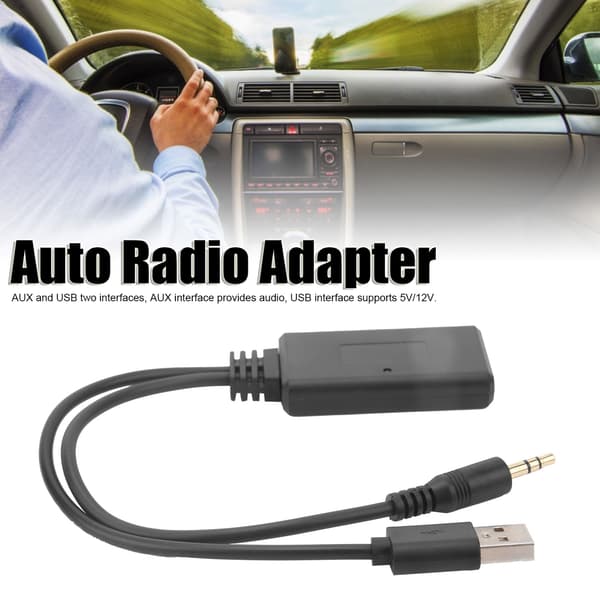 Bluetooth 5.0 Lydsender med 3,5 mm AUX & USB-port for bil [JUN]