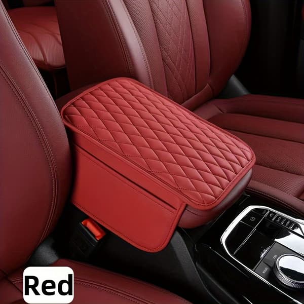 Bilarmstödslåda Matta PU Läder Förvaringsskydd för Bilinteriör 1pc back+1pc br