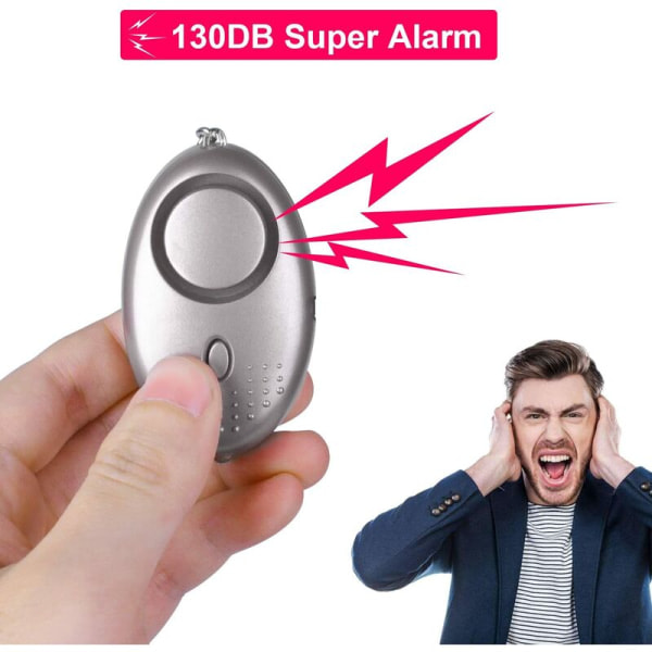 Personlig Alarm, 5-Pakning 140DB Dør-Nøkkelalarm med Anti-Aggresjonslykt for Kvinner, Barn, Eldre