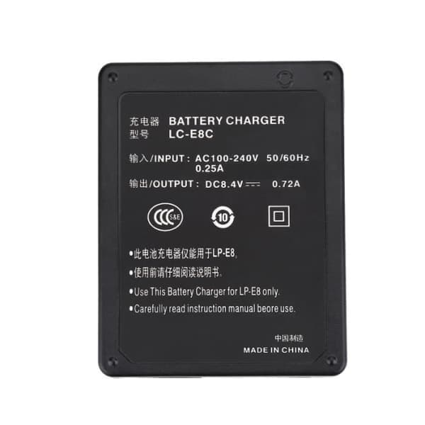 EU-plugg Batterilader for Canon LP-E8 EOS 550D 600D 650D 700D[JUN]