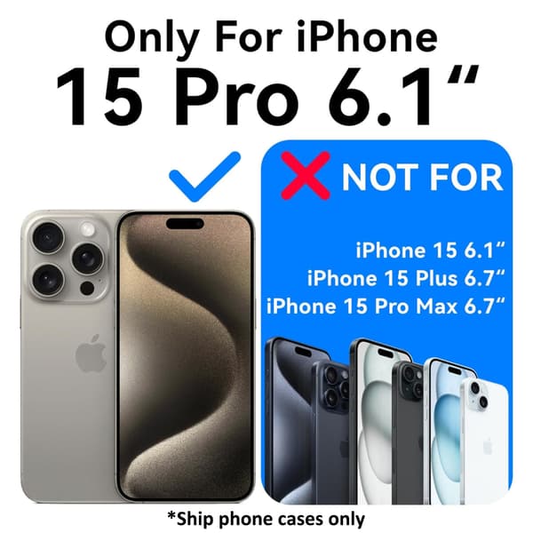 Slankt, klart, støtsikkert deksel kompatibelt med iPhone 15[JUN]