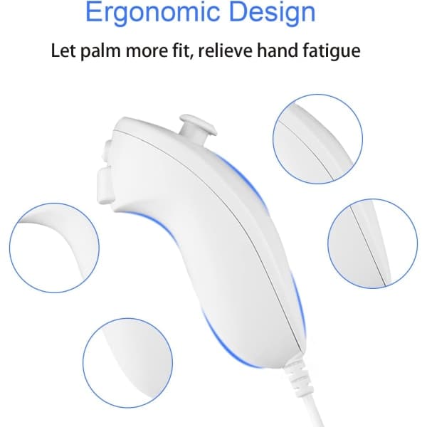 2-pak Nunchuk-controllere, kompatible med Wii Remote & Console[JUN]