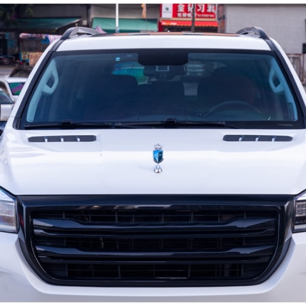 Passer til Chevrolet bilens forreste logo mærke klistermærke (1 stk) (sølv blå)