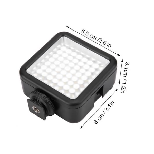 VBESTLIFE 49 LED On Camera Panel Lys Dæmpbar Bærbar Videolys til Fotograferingsbelysning