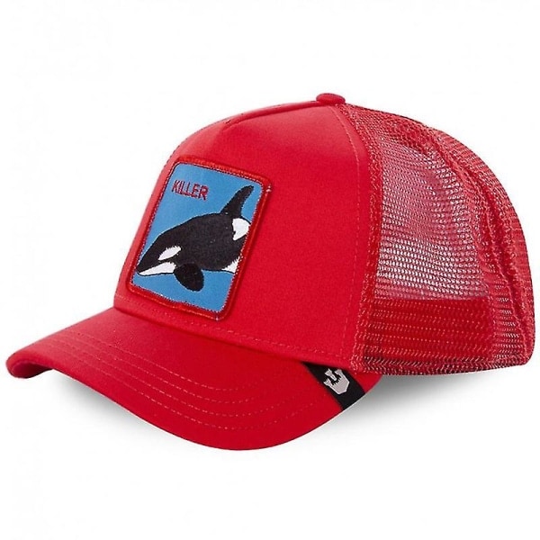 Rea Djur Baseball-lippis Auringonsuojaus Mesh Brodeerat Trucker Hat Orca Killer whale