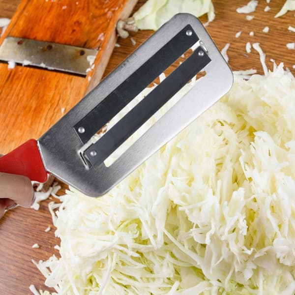 Dobbeltbladet Coleslaw-strimler i rustfrit stål Mandolin til surkål
