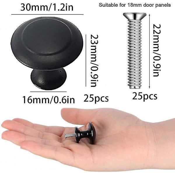 25 st Skåpsknoppar 30 mm för Badrum, Skåp