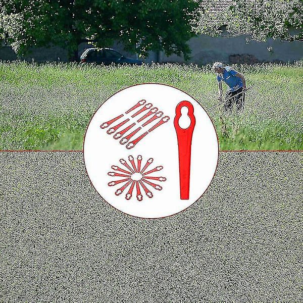 80 Plast Græstrimmerblade Kompatible med Einhell Plæneklipper[JUN]
