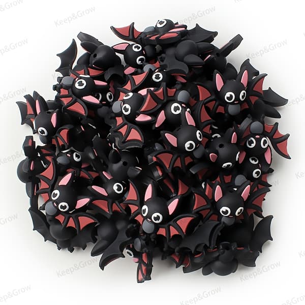 20 stk 3D silikonflaggermusperler for penner, smykkelaging og håndarbeid 8pcs-Bat