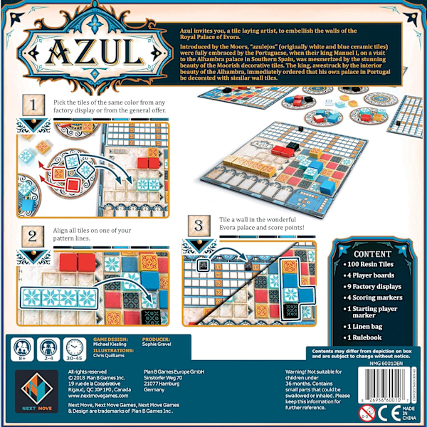 Plan B Games, Azul Laattojen Asettelupeli