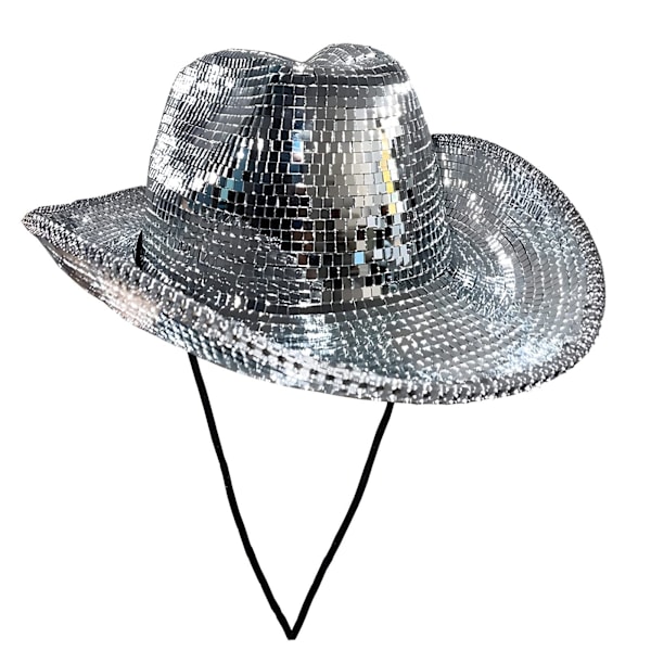 HHL Disco Ball Cowboy Hatt, Mirrored Ball Cowboy Hatt, Bachelorette Bachelorette Mössa