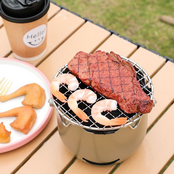 Kannettava puulämmitteinen rakettiuuni ulkokäyttöön, retkikeitin, BBQ-grilli