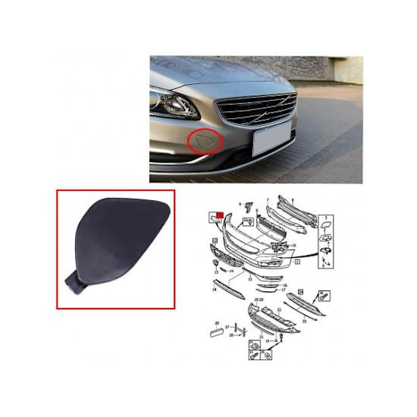Dragögla för främre stötfångare för Volvo S60