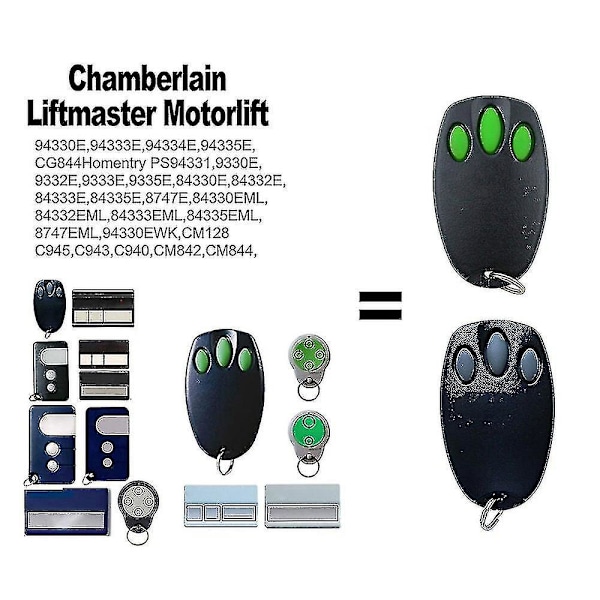 Chamberlain Liftmaster 94335e 84335eml D-66793 Kaukosäädin 1a5639-7 Garagipihaportti 433,92mhz Cm Style3