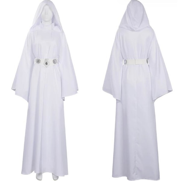 Prinsessa Leia Cosplay-asu Valkoinen Mekko L