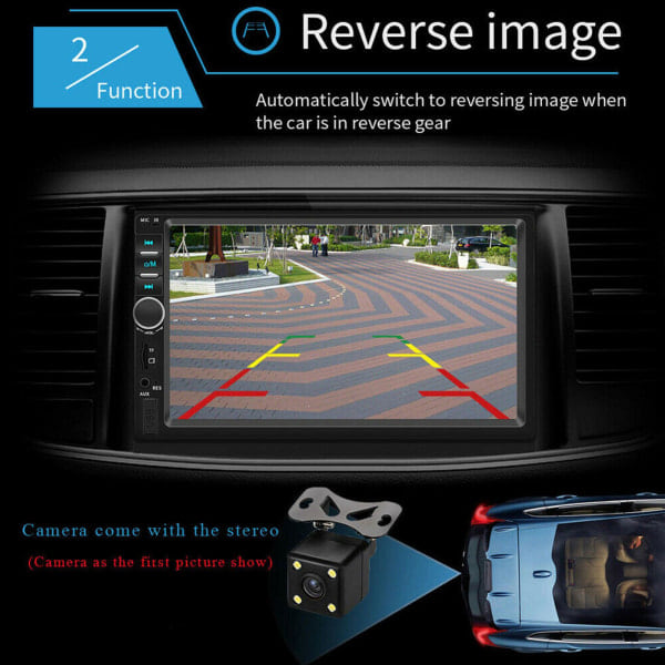 7\" Double DIN Autoradio MP5-soitin Bluetooth-kosketusnäytöllä