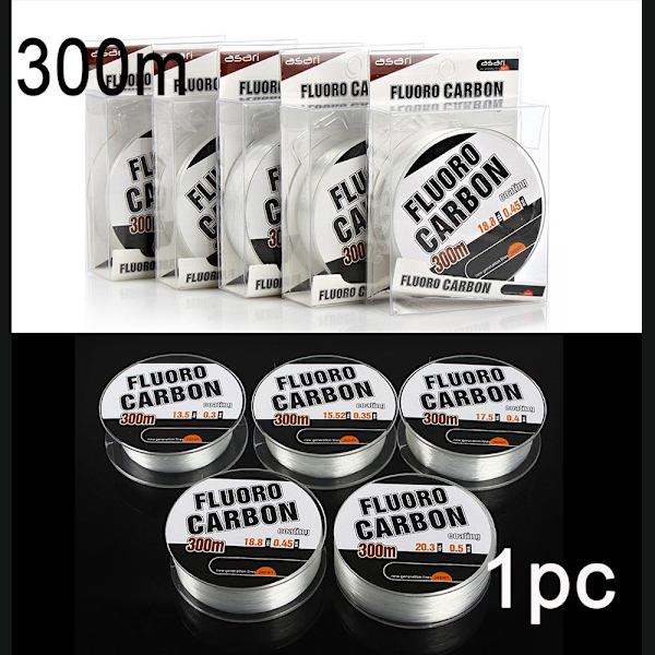 300M Fluorocarbon Fiskeline Stærk Wire DIA.-0.4MM Dia.-0.4mm