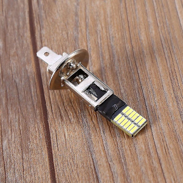 1 X 24-smd H1 6500k hvit LED-tåkelyspære Tåkelys Kjøring Drl Xi