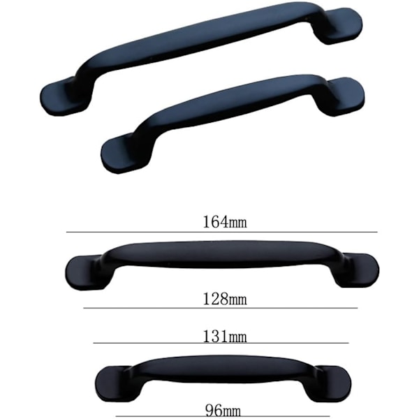 10 stk Svarte skaphåndtak 96mm Møbelhåndtak（96mm）