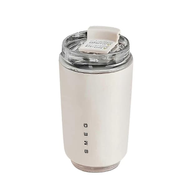 Isolerad 351ml Resemugg med Läcksäkert Lock, Vit[JUN] White 7.65cmx7.65cmx14cm