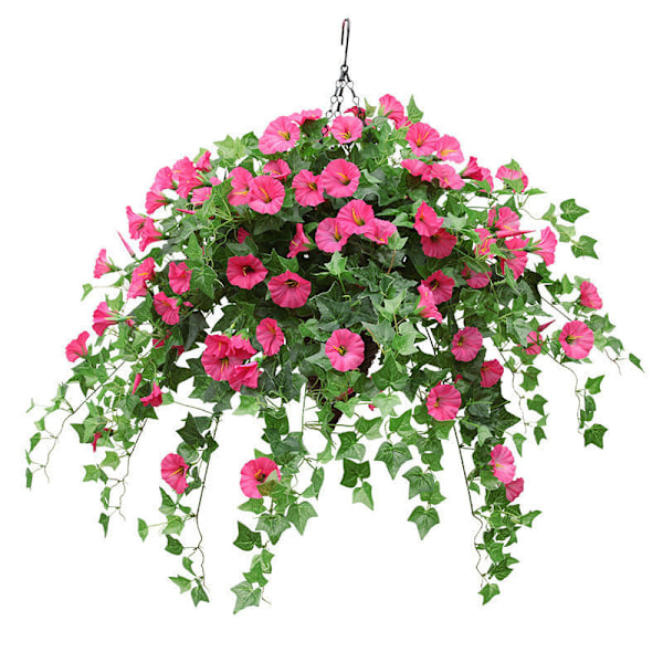 Konstgjord Petunia i Rotting för Utomhus-/Inomhusbruk (rose red)