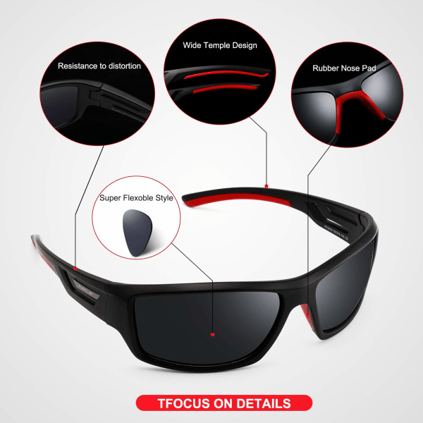 Sportglasögon för män Polariserade solglasögon UV400-skydd