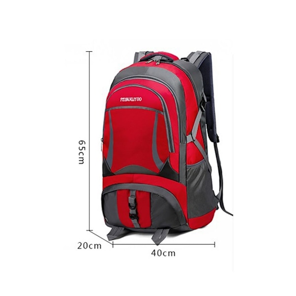 60L Stor Ryggsäck Ryggsäck RÖD red