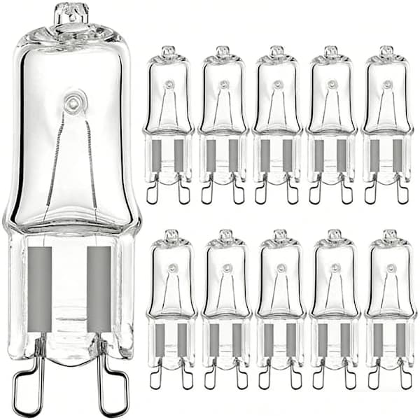 10-pack G9 Halogen Bulbs/Pin Bulbs 28W, 230V - Warm White - Halogen, High Performance 28W 28W