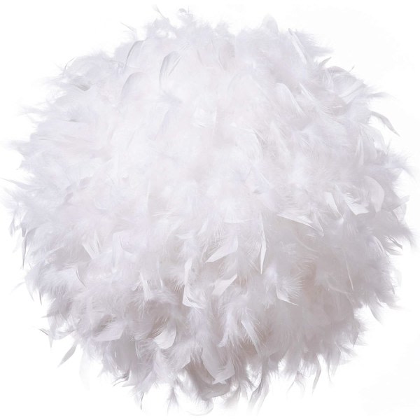 Fjærlett lampeskjerm for taklampe, fluffy lampeskjerm